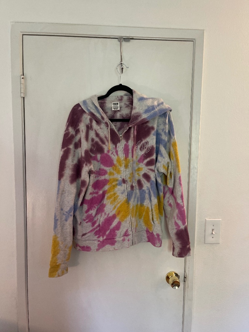 Victoria’s Secret Pink zip down tie dye hoodie size xxl